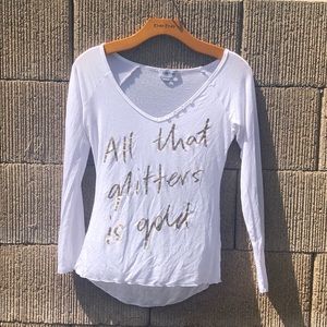 Bebe White Long sleeve Top